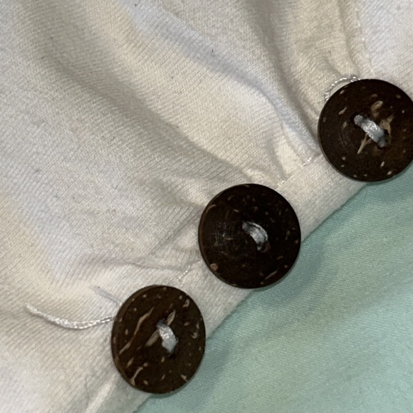 Neon Buddha Cotton/Spandex Wrap Shirt, Large, Coco Button Gathered, EUC… - Picture 4 of 10